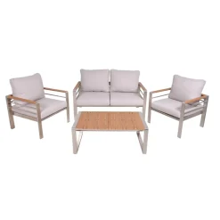 Garden Pleasure Lounge-Set FLORENCE, 4-tlg. Aluminiumrahmen, chamagner, Non-Wood* Online