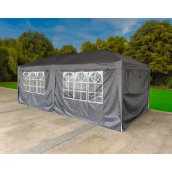 Garden Pleasure Pavillon SAMBESI, anthrazit, 6x3m Stahl, Polyester 160g/m²* New