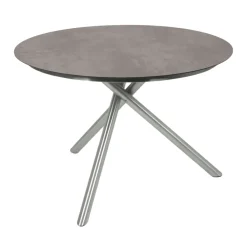 Garden Pleasure Tisch SIENNA rund Edelstahl / Kunststoff HPL, grau* New