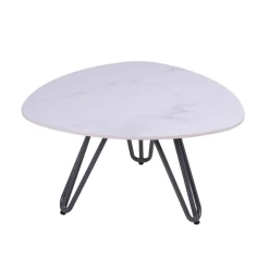 Garden Pleasure Tisch SILENA Aluminium, gesinterter Stein, weiss