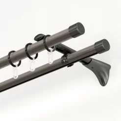 Gardinenstange Chicago mit Innenlauf Durchmesser 16 mm 200 cm titan^Gardinia