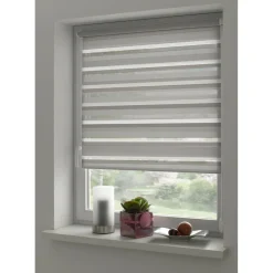 Gardinia Doppelrollo grau 100 x 150 cm