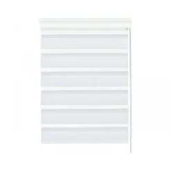 Doppelrollo mit weißer Aluminiumkassette weiß*Gardinia Discount