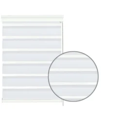 Doppelrollo mit weißer Aluminiumkassette weiß*Gardinia Discount