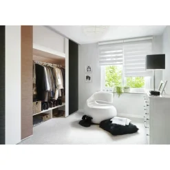 Flächenvorhang 60 x 245 cm Natur-optik Dekor teak*Gardinia Sale