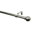Gardinenstange Kugel Durchmesser 16/19 mm 190-340 cm cm Edelstahl-optik*Gardinia Clearance