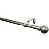 Gardinia Gardinenstange Kugel Durchmesser 16/19 mm 120-210 cm Edelstahl-optik