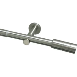 Gardinia Gardinenstange Zylinder Durchmesser 22/25 mm 100-190 cm Edelstahl-optik