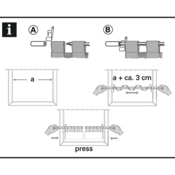 Gardinia Gardinénstange Filigrano Kugel 80-110 cm Durchmesser 8/10 cm weiß