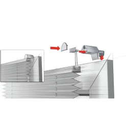 Gardinia Plissee Easyfix mit 2 Bedienschienen Plissee 55 x 130 cm weiß