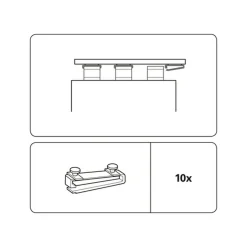 Gardinia Schlaufengleiter 5 cm weiß