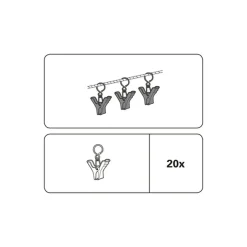 Gardinia Seilklammer Nickel Nickel