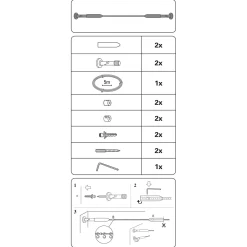 Gardinia Seilspanngarnitur Race 5 m chrom