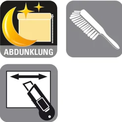 Gardinia Seitenzug-Rollo A3TV Nacht creme 102 x 180 cm