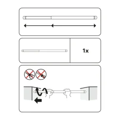Spannstange Durchmesser 23/26 mm 80-130 cm weiß^Gardinia Sale
