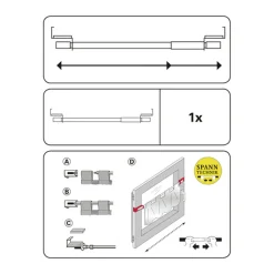 Spannvitrage 10-160 cm Durchmesser 9 mm weiß^Gardinia Online