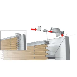 Thermo-Plissee EasyFix weiß 70 x 130 cm*Gardinia New