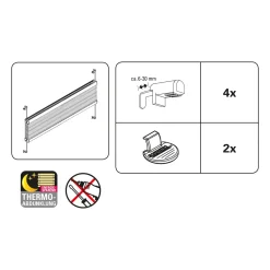 Thermo-Plissee EasyFix weiß 70 x 130 cm*Gardinia New