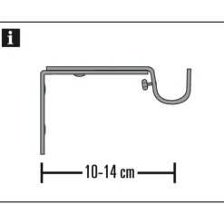 Träger ausziehbar für Durchmesser 16 mm 10-14 cm schwarz-matt*Gardinia Online