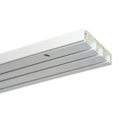 Vorhangschiene GE3 150 cm mit Profil für Blendenbefestigung weiß*Gardinia Best