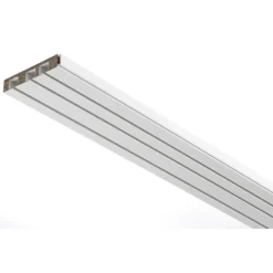 Vorhangschiene GE3 150 cm mit Profil für Blendenbefestigung weiß*Gardinia Best
