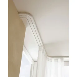 Vorhangschiene GE2 180 cm mit Profil für Blendenbefestigung weiß^Gardinia Discount