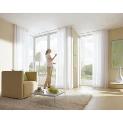 Vorhangschiene GE2 180 cm mit Profil für Blendenbefestigung weiß^Gardinia Discount