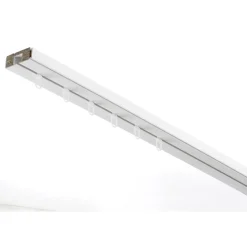 Vorhangschiene GE1 150 cm mit Profil für Blendenbefestigung weiß*Gardinia Clearance