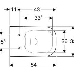 Wand-Tiefspül-WC Renova 35 x 54 x 33 cm*Geberit Hot