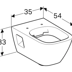 Wand-Tiefspül-WC Renova 35 x 54 x 33 cm*Geberit Hot