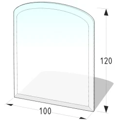 Glasbodenplatte Segmentbogen 100 x 120 cm