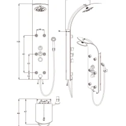 Glas-Duschpaneel weiß