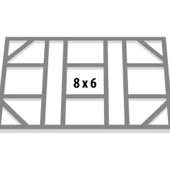 Damen Globel Fundamentbodenrahmen für Lean To 8 x 6m