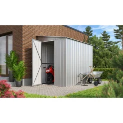 Globel Gerätehaus Lean To 3,4m² silber