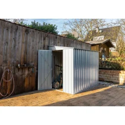Globel Gerätehaus Lean To 3,4m² silber