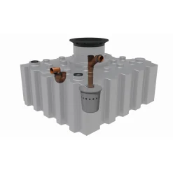 GreenLife Regenwasser-Flachtank 3.000 l mit Biovitor Wassertank Bewässerung unterirdisch