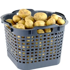 GreenLife Uni-Korb 25 kg, 3 Stück, drehstapelbar, grau