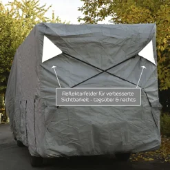 GreenYard Wohnmobil Schutzhülle mit Reflektoren Größe XL 870 x 235 x 275cm