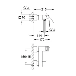 Einhand-Brausebatterie Sail Cube^Grohe Sale