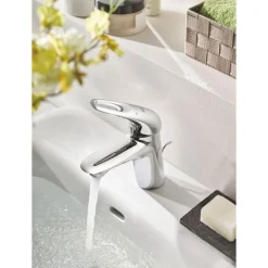 Einhand-Waschtischbatterie Eurostyle S-Size Hebel offen chrom*Grohe Online