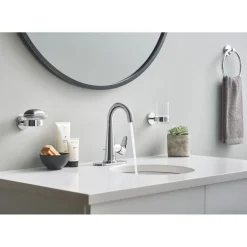 Grohe Halter mit Glas Essentials silber 10,6 x 9,9 cm
