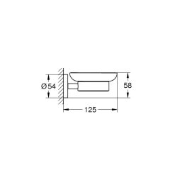 Grohe Halter mit Seifenschale Essentials 12,5 x 5,8 cm