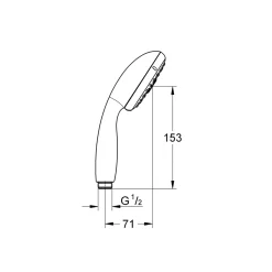Handbrause Vitalio Start 100 HB 3 Strahlarten chrom*Grohe Clearance