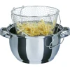 GSW Frittiertopf mit Glasdeckel 22cm 3l Edelstahl