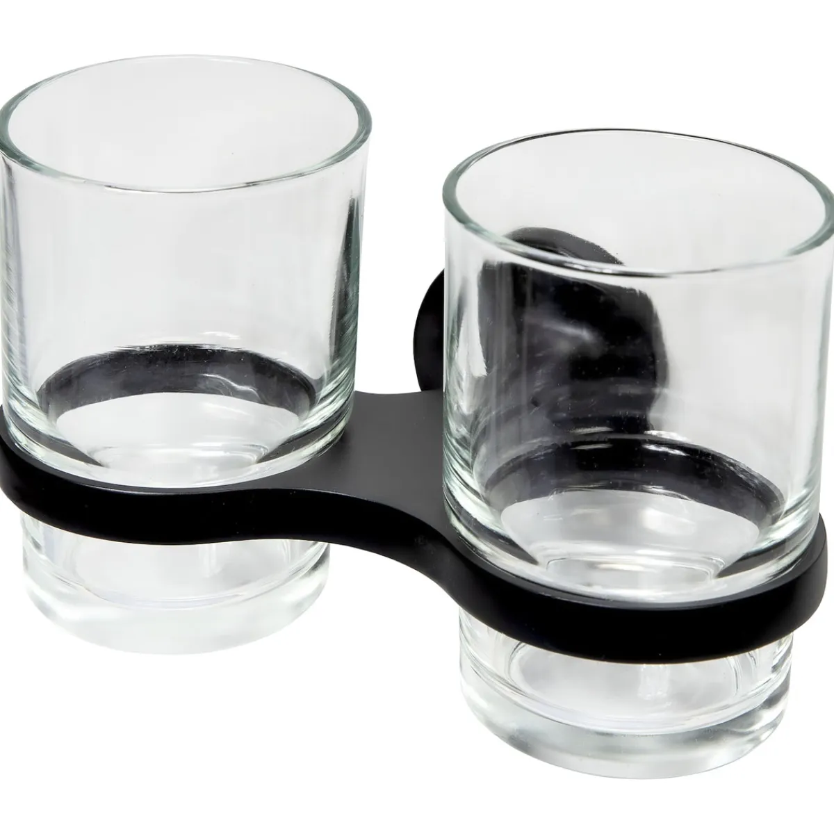 Aspen Becherhalter doppelt Glas schwarz*Haceka Outlet