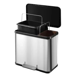 Hailo Trenn-Mülleimer Oeko Duo Plus L 17+9 L wei