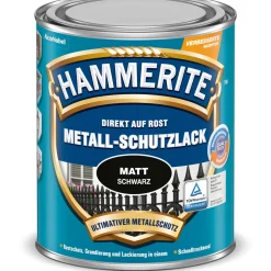 Metallschutzlack schwarz matt 2,5 L*Hammerite Best