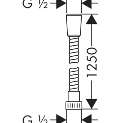 Brauseschlauch Metaflex 125 cm Chrom*Hansgrohe Sale