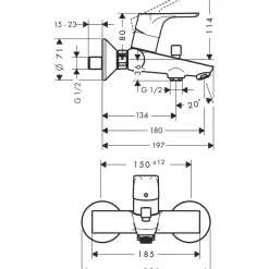 Wannenarmatur Focus chrom*Hansgrohe Best