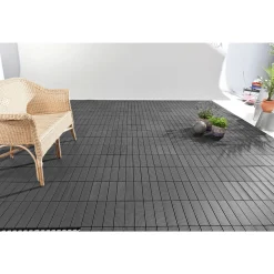 WPC-Klickfliese anthrazit 30 x 30 cm*Hartmann Online